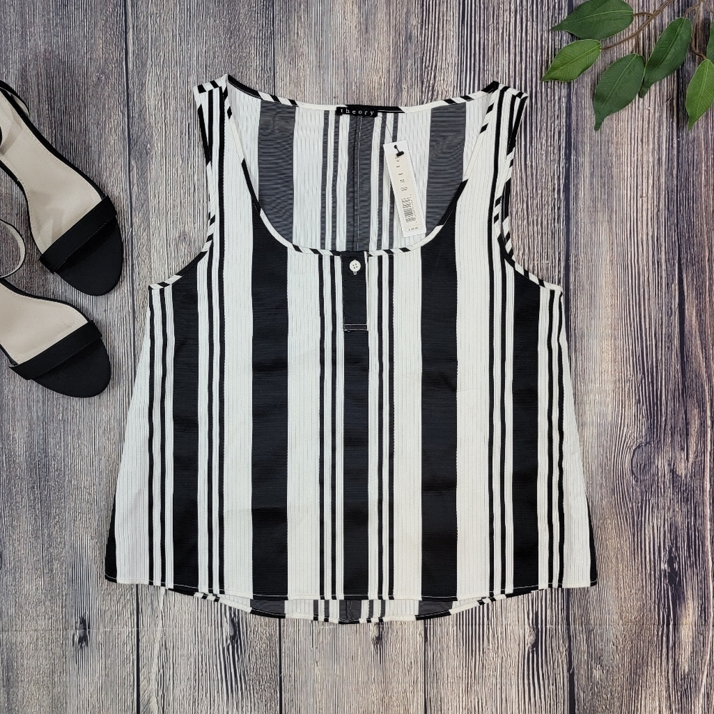 Theory NWT Striped Tank Top Blouse